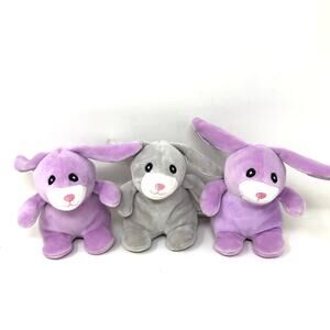 Squishmallow Easter Squad Hug Mees Mini 4" Bunny Lot Purple Gray Rabbit Plush